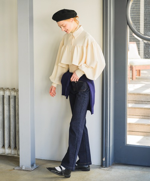 Birthday room（バースデイルーム）の「前ポケット付きデニムパンツ（デニムパンツ・レディース・ネイビー・SMALL/MEDIUM/LARGE）」の18枚目の写真