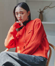 N.（N. Natural Beauty Basic） | ◆ムジツイード編みカーディガン(カーディガン/ボレロ)