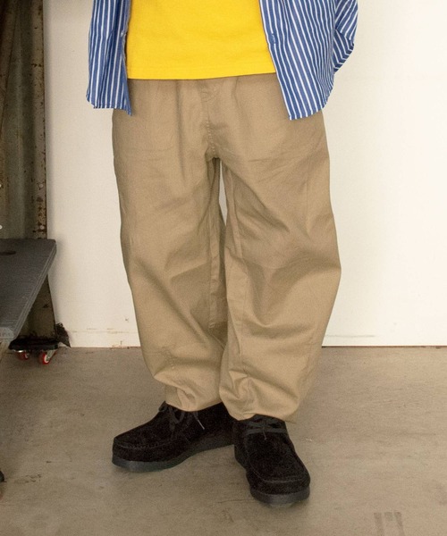 GLAZOS（グラソス）の「[ワイドテーパード]コットンツイル・バルーンパンツ（その他パンツ・キッズ・ブラック/カーキ/ベージュ・160cm/140cm/170cm/150cm）」の3枚目の写真