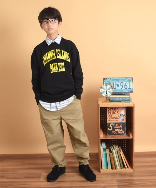 GLAZOS（グラソス）の「[ワイドテーパード]コットンツイル・バルーンパンツ（その他パンツ・キッズ・ブラック/カーキ/ベージュ・160cm/140cm/170cm/150cm）」の5枚目の写真