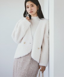 PROPORTION BODY DRESSING | ノーカラーボアブルゾン / 1213255901(テーラードジャケット)