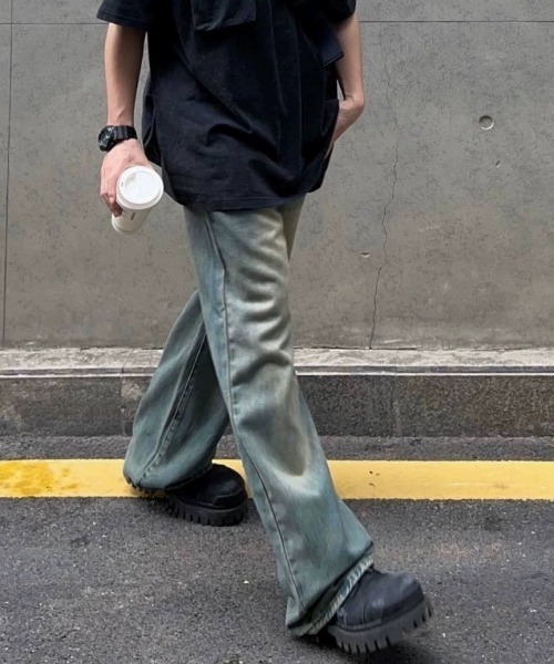【セール】『.KOM/ドットケーオーエム』ヴィンテージライクルーズデニムパンツ【Y】【CN】（デニムパンツ）｜.KOM（ドットコム）