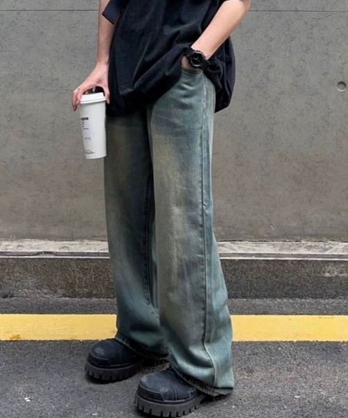 .KOM（ドットコム）の「『.KOM/ドットケーオーエム』ヴィンテージライクルーズデニムパンツ【Y】【CN】（デニムパンツ・メンズ・ブルー・XL/L）」の2枚目の写真