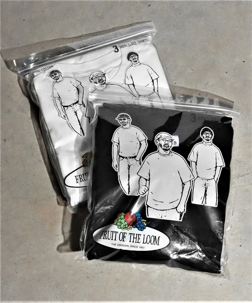 FRUIT OF THE LOOM(フルーツオブザルーム)の「FTL【金子 恵治コラボ】Personal Fit 3P PACKTEE HEAVY / Tシャツ / 半袖 / パック / シンプル / カジュアル / クルーネック / モックネック / タイトフィット / アメリカンフィット / ユニセックス(Tシャツ/カットソー・メンズ・ホワイト/ブラック・S/L/M)」の1枚目の写真