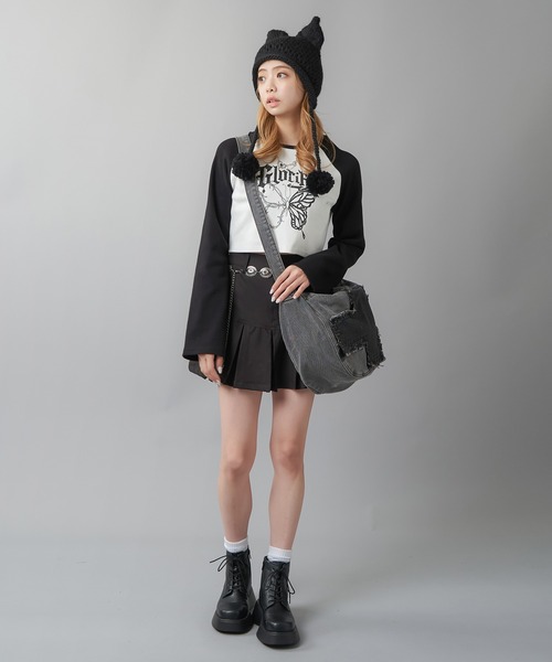 SPINNS（スピンズ）の「クロスデニムショルダーバッグ（ショルダーバッグ・レディース・ブラック/ブルー・ONESIZE）」の16枚目の写真