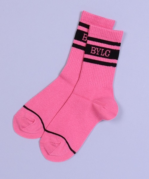 by LOVEiT(バイラビット)の「BYLGロゴクルーソックス(ソックス/靴下・キッズ・ブラック/グリーン/ピンク/アイボリー・L/M/LL/S)」の4枚目の写真