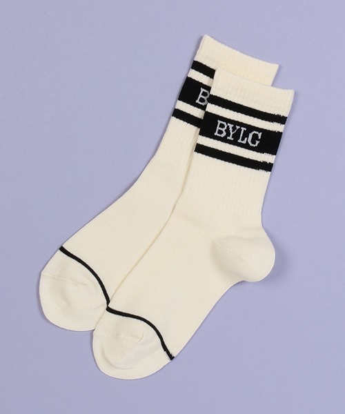 by LOVEiT(バイラビット)の「BYLGロゴクルーソックス(ソックス/靴下・キッズ・ブラック/グリーン/ピンク/アイボリー・L/M/LL/S)」の1枚目の写真
