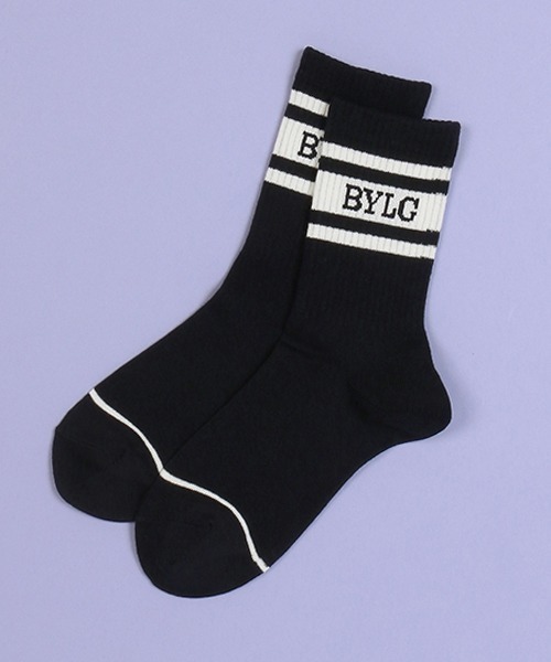 by LOVEiT(バイラビット)の「BYLGロゴクルーソックス(ソックス/靴下・キッズ・ブラック/グリーン/ピンク/アイボリー・L/M/LL/S)」の2枚目の写真