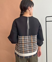 LHELBIE | ツィードドッキングトップス(Tシャツ/カットソー)