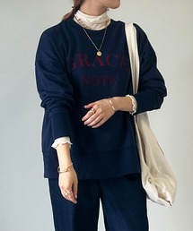 前後2WAYフロッキーロゴ裏毛トップス