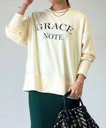 un dix cors | 前後2WAYフロッキーロゴ裏毛トップス(スウェット)