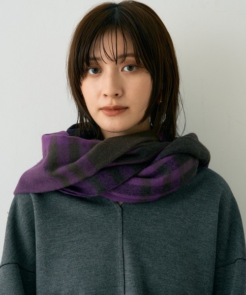 追加2】【TWEEDMILL/ツイードミル】大判ストールチェック（ストール