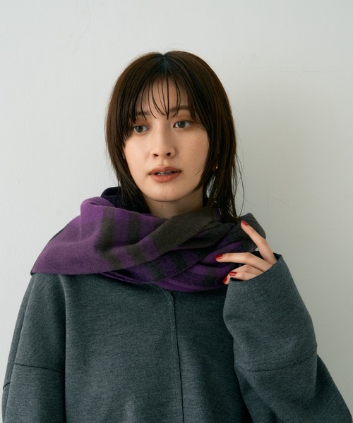 追加2】【TWEEDMILL/ツイードミル】大判ストールチェック（ストール