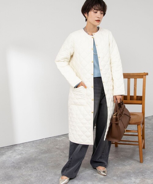 NOLLEY’S(ノーリーズ)の「【TRADITIONAL WEATHERWEAR/トラディショナル ウェザーウェア】ARKLEY LONG(その他アウター・レディース・ブラック/オフホワイト・34/36)」の3枚目の写真