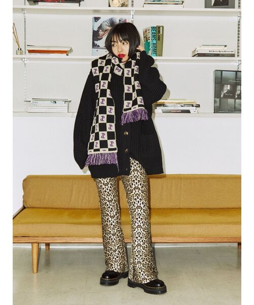 jouetie（ジュエティ）の「チェッカーパターンマフラー（マフラー・レディース・ブルー/ブラック/レッド・FREE）」の13枚目の写真