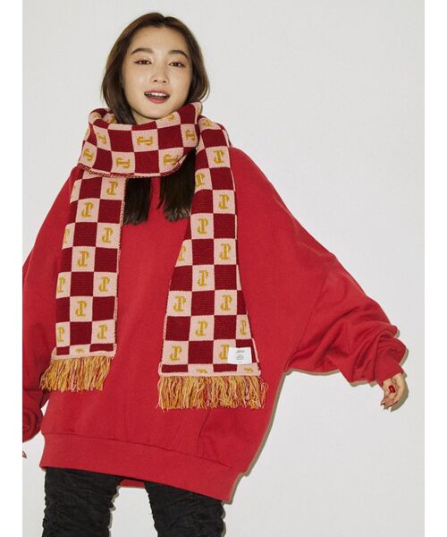 jouetie（ジュエティ）の「チェッカーパターンマフラー（マフラー・レディース・ブルー/ブラック/レッド・FREE）」の15枚目の写真