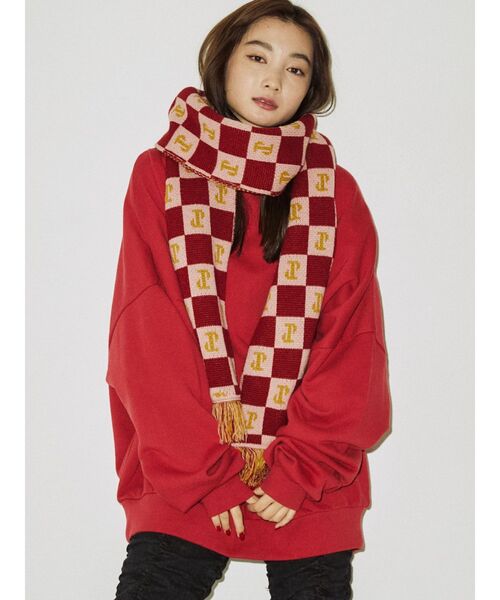 jouetie（ジュエティ）の「チェッカーパターンマフラー（マフラー・レディース・ブルー/ブラック/レッド・FREE）」の22枚目の写真