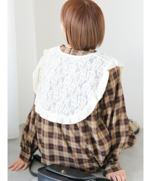 ehka sopo（エヘカソポ）の「ﾚｰｽｼﾞﾚｾｯﾄﾁｪｯｸﾜﾝﾋﾟｰｽ（ワンピース・レディース・レッド/ブラウン・F）」の8枚目の写真