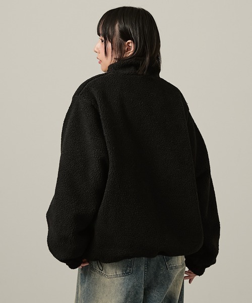 ❤リバーシブル ❤dopタンバリン【black✕black】&ラビットボアベスト 2WAY仕様/軽量/ユニセックス】ボアリバーシブルブルゾン | DISCOAT