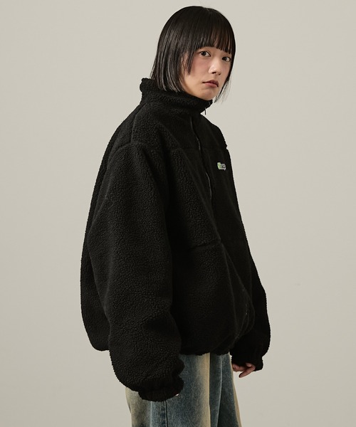 セール】【Snap club】 リバーシブルビッグスタンドボアジャケット