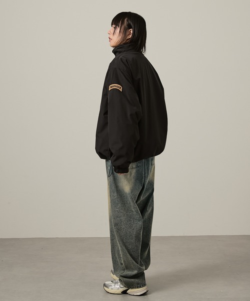 Snap club（スナップクラブ）の「【Snap club】 リバーシブルビッグスタンドボアジャケット（ブルゾン・レディース・ブラック/カーキ/ネイビー/オフホワイト/レッド・M/L）」の20枚目の写真