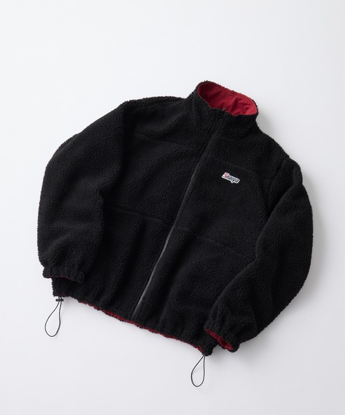 セール】【Snap club】 リバーシブルビッグスタンドボアジャケット