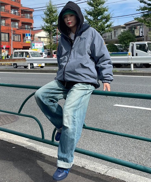 Snap club】 リバーシブルビッグスタンドボアジャケット