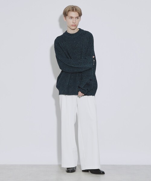 tk.TAKEO KIKUCHI（ティーケータケオキクチ）の「◆ビッグケーブルニットプルオーバー（ニット/セーター・メンズ・ライトグレー/ブラック/ダークグリーン・02/03）」の16枚目の写真