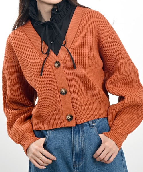 Felt-Maglietta(フェルトマリエッタ)の「フリルネックリボン付き付け襟(付け襟・レディース・ブラック/オフホワイト・FREE)」の10枚目の写真