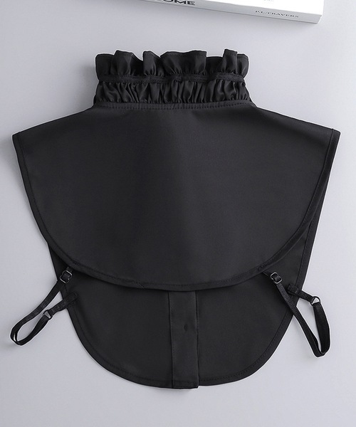 Felt-Maglietta(フェルトマリエッタ)の「フリルネックリボン付き付け襟(付け襟・レディース・ブラック/オフホワイト・FREE)」の13枚目の写真