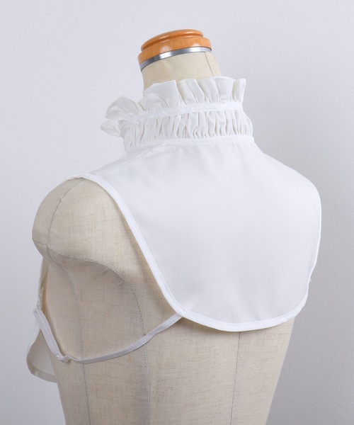 Felt-Maglietta(フェルトマリエッタ)の「フリルネックリボン付き付け襟(付け襟・レディース・ブラック/オフホワイト・FREE)」の19枚目の写真