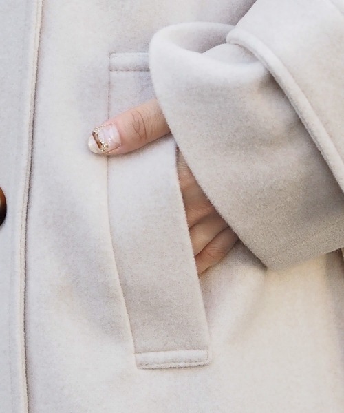 tiptop（ティップトップ）の「【web限定カラー・Lサイズあり】スタンドカラートレンチコート（チェスターコート・レディース・ブラウン/ダークブラウン/チャコールグレー/アイボリー/ブラック・M/L）」の17枚目の写真