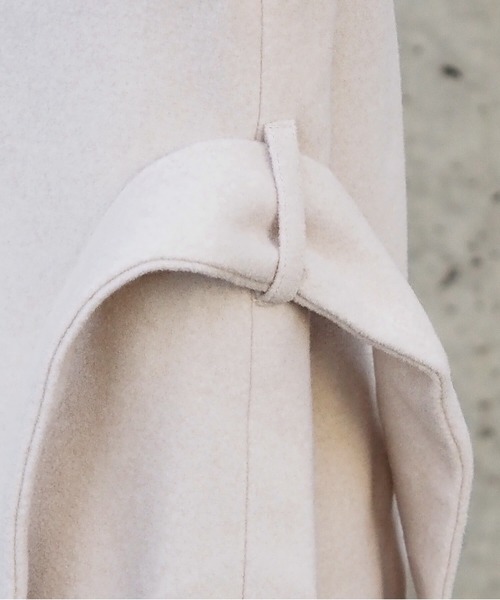 tiptop（ティップトップ）の「【web限定カラー・Lサイズあり】スタンドカラートレンチコート（チェスターコート・レディース・ブラウン/ダークブラウン/チャコールグレー/アイボリー/ブラック・M/L）」の18枚目の写真