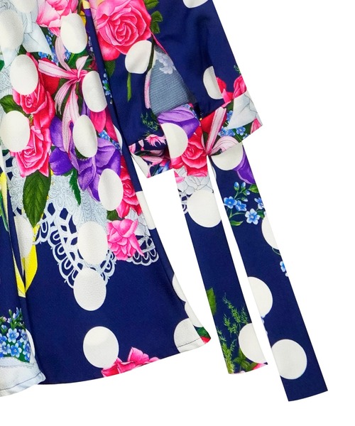 MSGM(エムエスジーエム)の「Lorenza Longhi×MSGM コラボレーションプリントドレス(ドレス・レディース・ネイビー・40)」の5枚目の写真