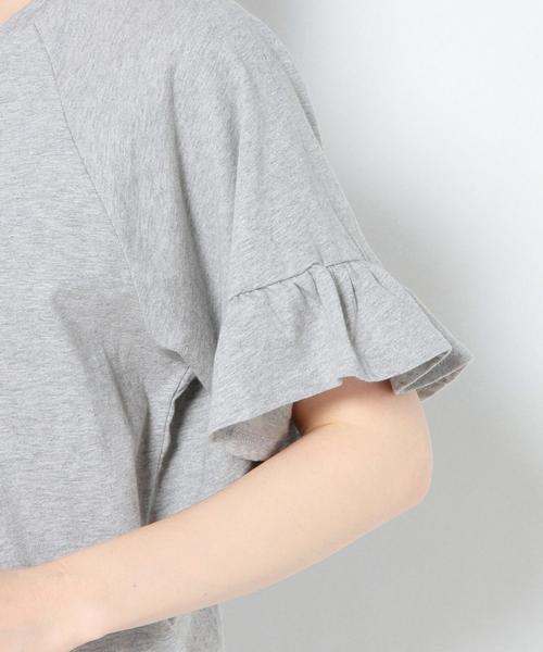 Another Edition（アナザーエディション）の「袖フリルTシャツ（ライトグレー）2/AEBC ソデフリルSHORT T11Ⅱ◆（Tシャツ/カットソー・レディース・ライトグレー・フリー）」の11枚目の写真