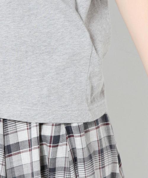 Another Edition（アナザーエディション）の「袖フリルTシャツ（ライトグレー）2/AEBC ソデフリルSHORT T11Ⅱ◆（Tシャツ/カットソー・レディース・ライトグレー・フリー）」の4枚目の写真