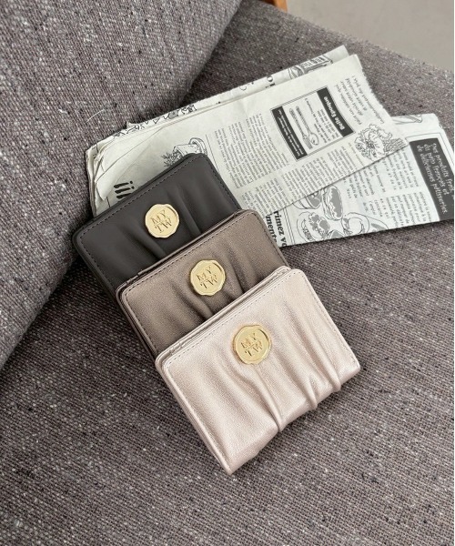 【タイムセール】ミニウォレット　アイボリー　韓国　saving miruve my twilight 財布 「Renewal」mytwilight ぷっくりミニ