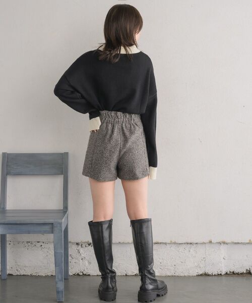 RETRO GIRL(レトロガール)の「胸刺繍ポロNT(ニット/セーター・レディース・ブラック/ナチュラル/ブラック系その他3・FREE)」の16枚目の写真