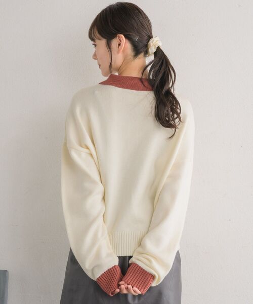 RETRO GIRL(レトロガール)の「胸刺繍ポロNT(ニット/セーター・レディース・ブラック/ナチュラル/ブラック系その他3・FREE)」の20枚目の写真