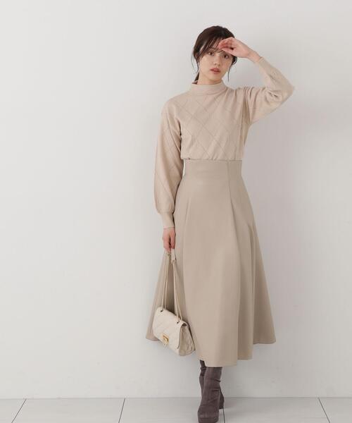 PROPORTION BODY DRESSING（プロポーションボディドレッシング）の「アンジェリーナ透かし柄ニット / 1214170010（ニット/セーター・レディース・ベージュ/ブルー/ホワイト系その他・FREE）」の14枚目の写真