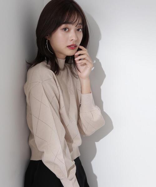 PROPORTION BODY DRESSING（プロポーションボディドレッシング）の「アンジェリーナ透かし柄ニット / 1214170010（ニット/セーター・レディース・ベージュ/ブルー/ホワイト系その他・FREE）」の15枚目の写真