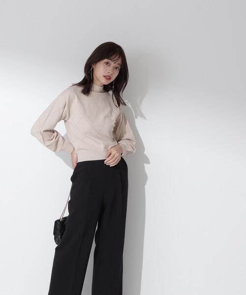 PROPORTION BODY DRESSING（プロポーションボディドレッシング）の「アンジェリーナ透かし柄ニット / 1214170010（ニット/セーター・レディース・ベージュ/ブルー/ホワイト系その他・FREE）」の19枚目の写真