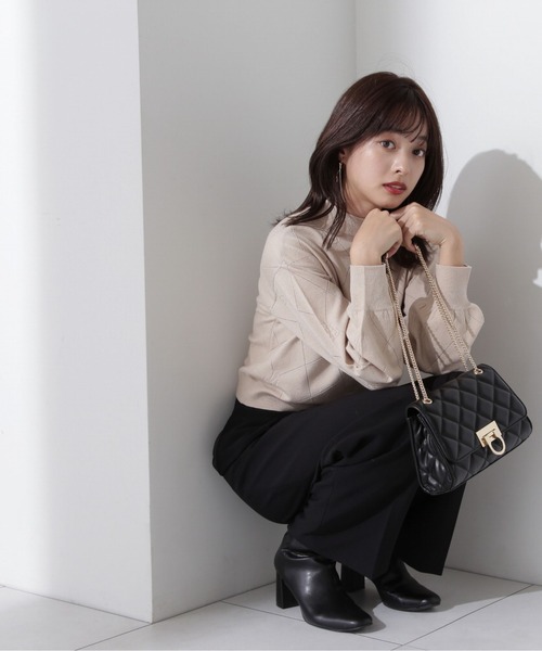 PROPORTION BODY DRESSING（プロポーションボディドレッシング）の「アンジェリーナ透かし柄ニット / 1214170010（ニット/セーター・レディース・ベージュ/ブルー/ホワイト系その他・FREE）」の20枚目の写真