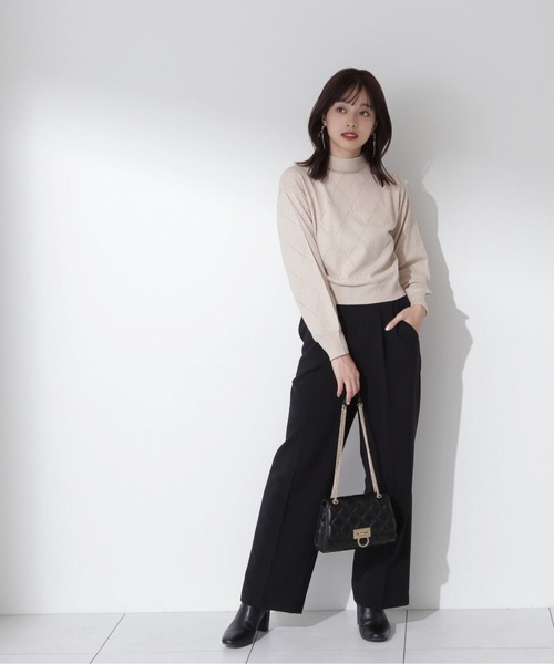 PROPORTION BODY DRESSING（プロポーションボディドレッシング）の「アンジェリーナ透かし柄ニット / 1214170010（ニット/セーター・レディース・ベージュ/ブルー/ホワイト系その他・FREE）」の21枚目の写真