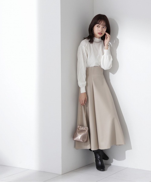 PROPORTION BODY DRESSING（プロポーションボディドレッシング）の「アンジェリーナ透かし柄ニット / 1214170010（ニット/セーター・レディース・ベージュ/ブルー/ホワイト系その他・FREE）」の6枚目の写真