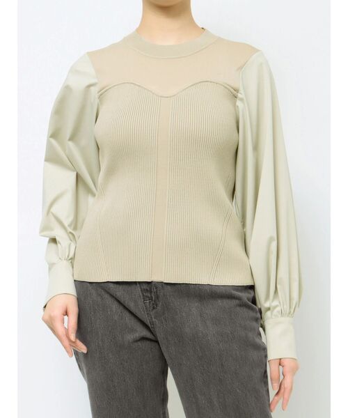 LAGUNAMOON（ラグナムーン）の「ビスチェドッキングニットプルオーバー（ニット/セーター・レディース・ブラック/ミント/ホワイト・FREE）」の17枚目の写真