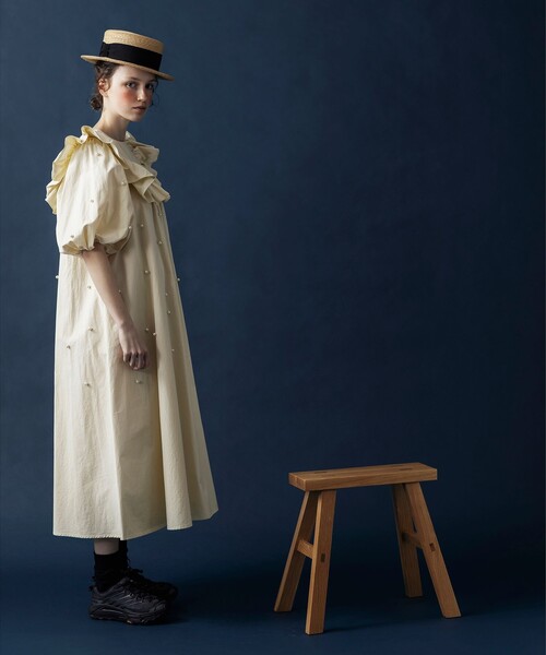 CAROLINA GLASER 柔らか　華やか　ロング　Aライン　ワンピース CAROLINA GLASER（カロリナ グレイサー）の「CAROLINA GLASER