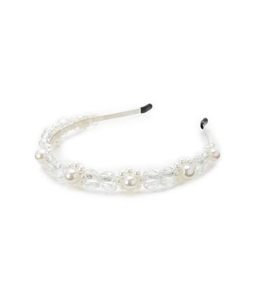 FURFUR（ファーファー）の「パールビーズカチューシャ（カチューシャ・レディース・クリア/ブラック・FREE）」の2枚目の写真