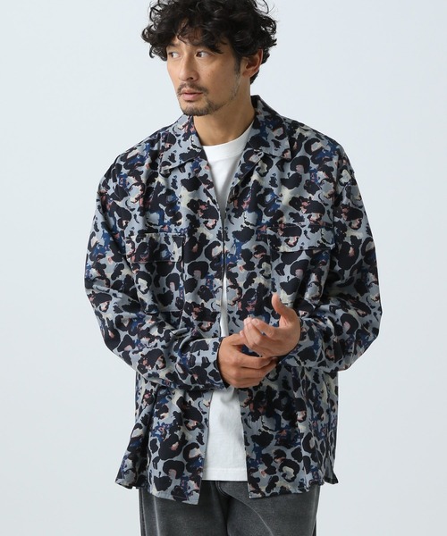 BAYFLOW(ベイフロー)の「アニマルプリントシャツ(シャツ/ブラウス・メンズ・カーキ/オフホワイト/グレー/ベージュ・MEDIUM/LARGE)」の6枚目の写真