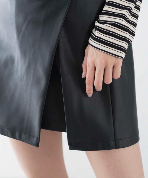 WEGO（ウィゴー）の「WEGO/レイヤードスリットスカパン（スカート・レディース・ブラック系その他/ブラック/杢グレー・FREE）」の8枚目の写真